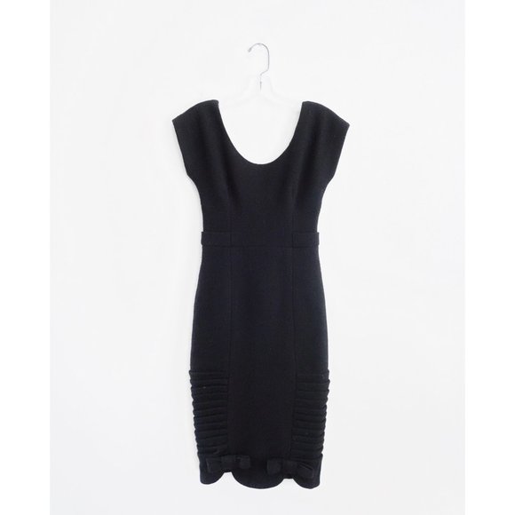 Betsey Johnson Dresses & Skirts - Vtg 00s Betsey Johnson Black Wool Pencil Dress 0